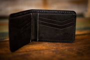 Zigzag Deadhead Themed - Sunset Black - Genuine Leather Wallet - Lotus Leather