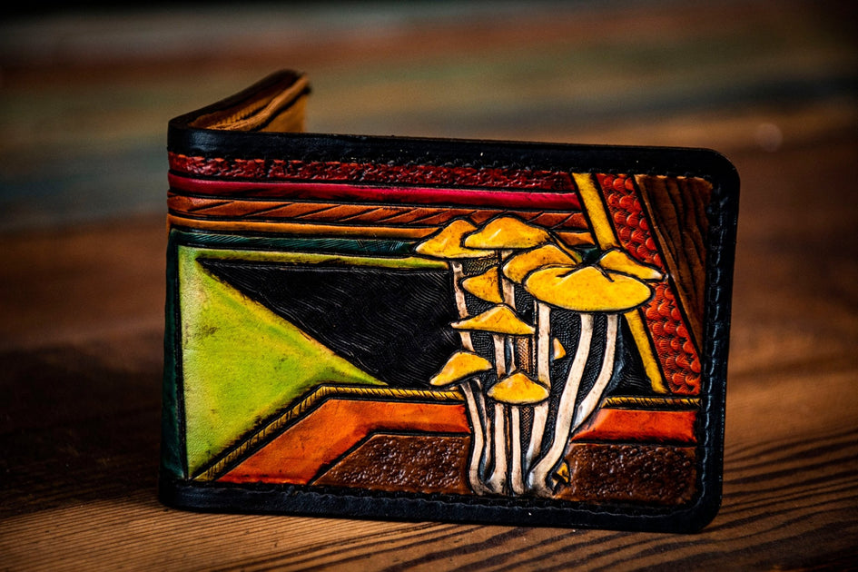 Hand Tooled Leather Wallet, WALLET BOTON by ALLE