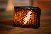 Dead Themed - Flower Of Life Bolt - Leather Wallet - Lotus Leather