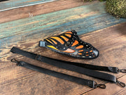 Butterfly Chrysalis Leather Bag – Monarch Wing Festival Cosplay Wristlet Crossbody or Belt Bag - Lotus Leather