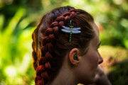 Handmade Leather Dragonfly Hair/ Hat Clip - Lotus Leather