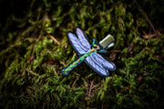 Handmade Leather Dragonfly Hair/ Hat Clip - Lotus Leather