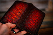 Long Biker Style Handcrafted Dead- Themed Classic Rock Leather Wallet - Lotus Leather