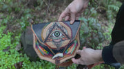 All-Seeing Eye Pyramid - Hand Tooled Leather Belt Bag