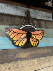 🦋 Sunflare Monarch - Monarch Butterfly Leather Backpack - Lotus Leather