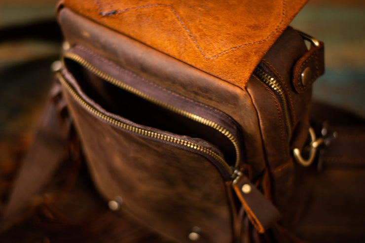 The interior of our fine leather bags is just as good as the exterior and features quality stitching and that real leather smell! Order your custom messenger bag and fall in love every time you go out.
