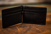 Beard Silhouette - Money Clip - Tooled Leather Minimalist Wallet - Lotus Leather