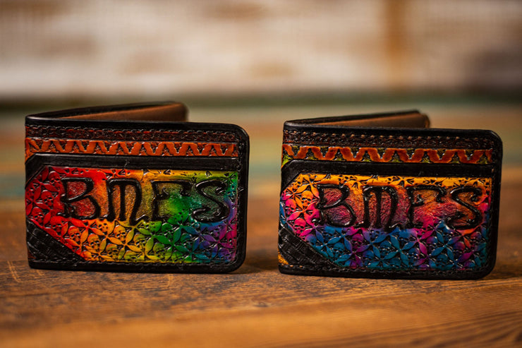 BMFS - Tooled Leather Wallet - Lotus Leather