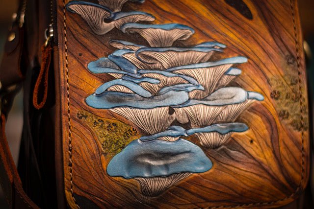 Deep Woods - Mushroom Foraging - Crossbody Bag - Lotus Leather