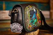 Fae and Fireflies - Vegetable Tanned - Bag Charm Included - Leather Purse - Lotus Leather