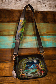 Fae and Fireflies - Vegetable Tanned - Bag Charm Included - Leather Purse - Lotus Leather