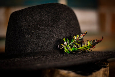 Fern Leaf - Leather Hat or Hair Clip - Lotus Leather
