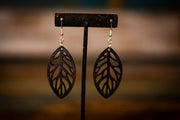 Hand Painted - Laser Cut Leaf - Multiple Colors Available - Earrings - Lotus Leather
