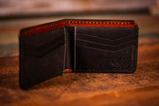 Handcrafted Celtic Triskele Design Wallet on Rich Brown-Mahogany - Lotus Leather