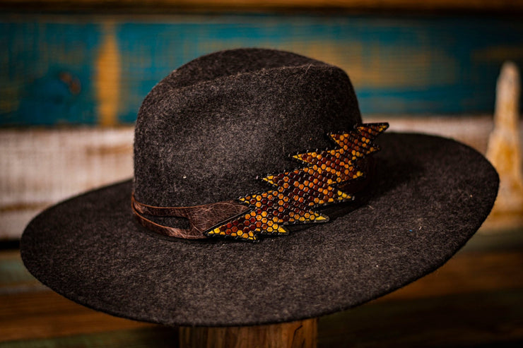 Honeycomb - Tooled Leather Hat Band - Lotus Leather