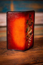 Ice Cream Cone Kid - Tooled Leather Wallet - Lotus Leather