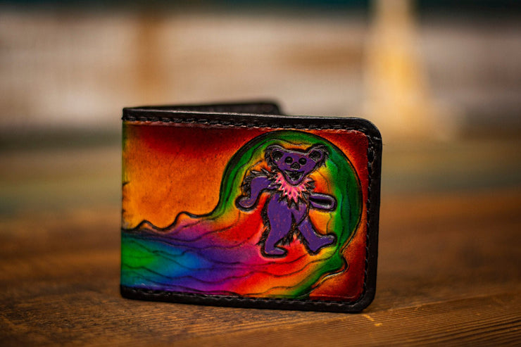 Rainbow River Dancing Bear Dead Themed Wallet - Lotus Leather