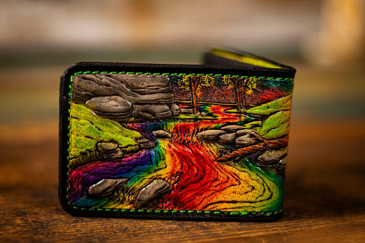 Rainbow River Stealie Dead Themed Wallet - Lotus Leather