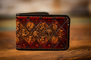 Red, White, and Blue - GD - Tooled Leather Wallet - Lotus Leather