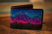 Sacred G Mountains - Tooled Leather Wallet - Lotus Leather