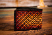 Sacred Stealie Geometry - Dead Themed - Tooled Leather Wallet - Lotus Leather