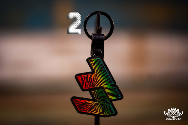 T7 Tenere 700 Hand-Painted Leather Keychain - Lotus Leather