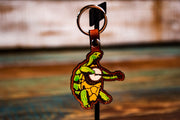 Terrapin and Banjo - 2.0 - Tooled Leather Keychain - Lotus Leather