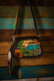 Terrapin Van Life - Tooled Leather Bag - Lotus Leather